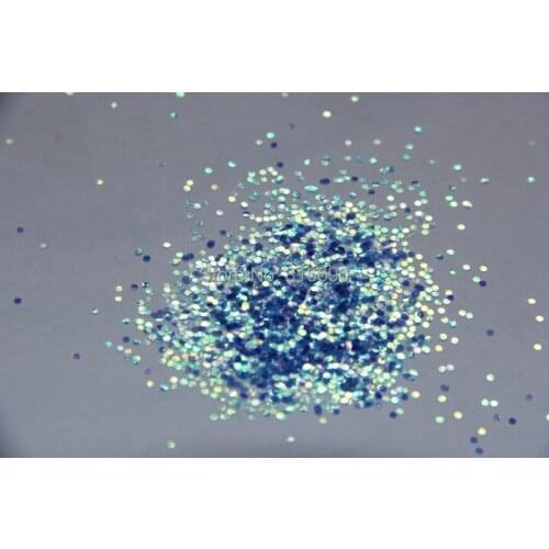 1mm Blue Holographic Glitter circle Round glitters for Glitter Nail Art and Glitter Crafts nail art Supplies