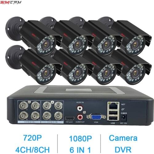 8CH 4CH AHD Security Camera CCTV System DVR Kit 720P/1080P Metal Bullet Waterproof Outdoor Indoor Home Video Surveillance System