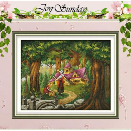 The fairy tale hut Scenery Counted Cross Stitch 11CT 14CT Cross Stitch Set Wholesale Cross-stitch Kit Embroidery Needlework