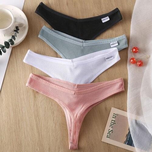 Briefs Low Waist Comfortable Cotton Sexy Cross Strap Panties for Women