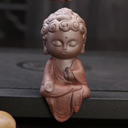 Budha ornaments Creative Little Buddha, Buddhist Tathagata statues, pretty Buddha, sands, ceramic tea pet accessories WJ810