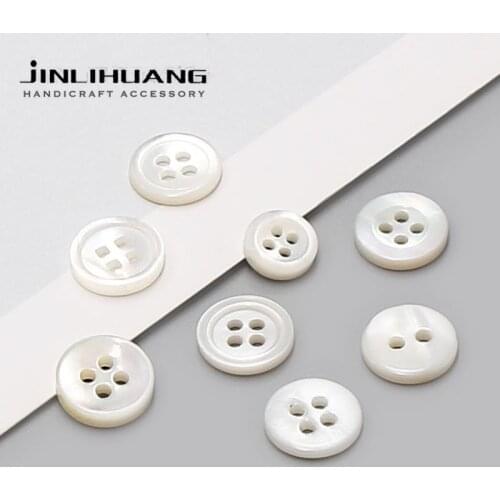 High-Grade 8pcs White Butterfly Shell Shirt Sewing Buttons Vintage 9/10/11.5mm Mother of Pearl MOP for Suit,DIY,Dress,Clothings