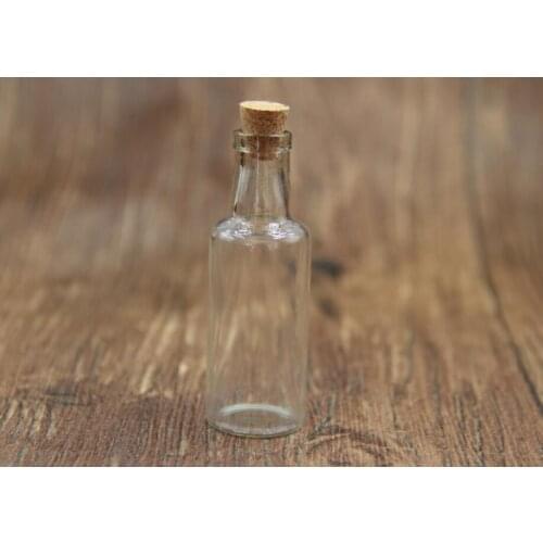10PCS 30*90*11mm 35ml Glass Bottles Wishing Bottle Transparent Empty Message Vials Sample Storage Mason Jars with Cork Stoppers