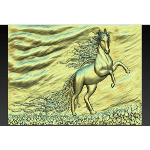 Horse 3D Relief Model in STL format CNC Router Carving Engraving Artcam aspire