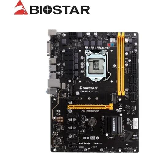 B250 BTC 6GPU 6PCI-E BTC PRO For BIOSTAR TB250-BTC Original Desktop MINING EXPERT Intel 1151 B250 DDR4 LGA 1151Used Motherboard