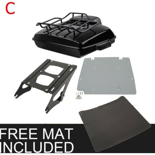 Motorcycle Razor Trunk Backrest Luggage Mount Rack For Harley Tour Pak Touring Road King Electra Glide Street Glide 2014-2020