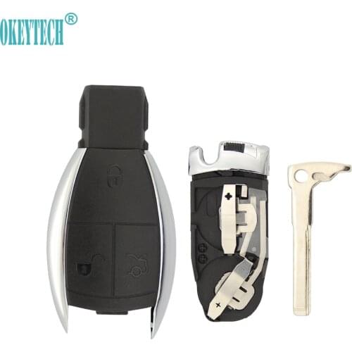 OkeyTech 3 Buttons Replacement Remote Key Case Cover Smart Key FOR MERCEDES BENZ A B C E G R CL CLK E G GL M S SLK CLASS Fob