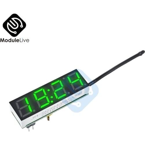 DS3231SN Digital Time Clock 3 In 1 Green LED display Temperature Voltage Volt Module DIY Time/Thermometer/Voltmeter DC 5-30V