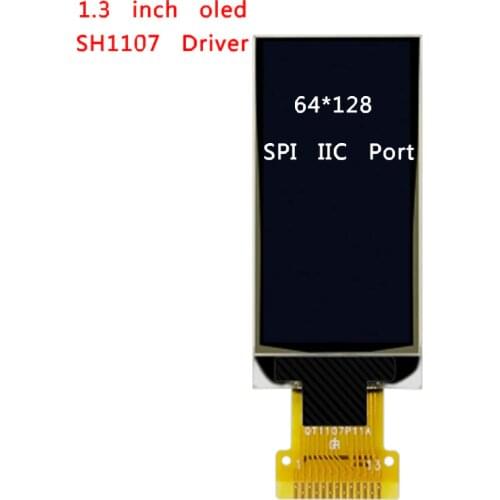 1.3 Inch 13P SPI Serial White OLED WISMEC RX Gen 3 Dual Display Cigarette Vape Mod Vertical Screen SH1107 Driver 64*128 IIC Port