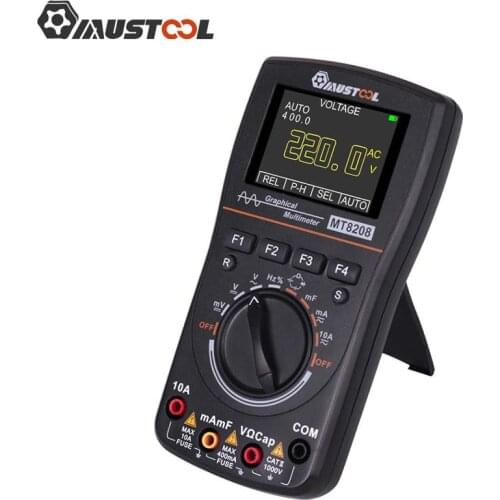 MUSTOOL Upgraded MT8208 2 In 1 HD Intelligent Digital Multimeter Graphical Oscilloscope 2.5Msps Sampling Rate Electronic Test
