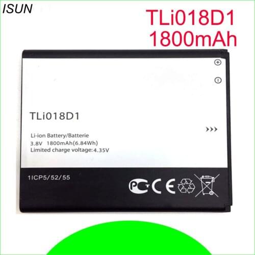 ISUNOO 10pcs/lot 3.8V 1800mAh TLi018D1 For Alcatel OneTouch pop 3(5) 5051A 5015D Battery