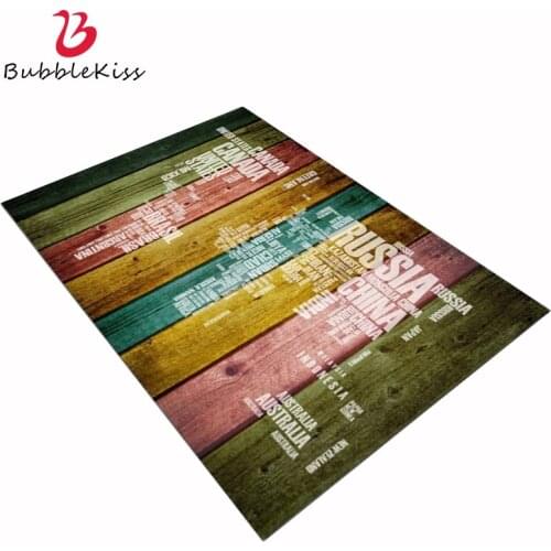 Bubble Kiss Modern Colorful Wood Imitation Letters Pattern Rugs And Carpets For Home Living Room Decoration Floor Rugs Bed Room