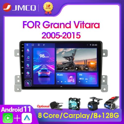 JMCQ 9" 2G+32G Android 10 4G+WiFi DSP Car Radio Multimedia Video Player For Suzuki Grand Vitara 2005-2015 Navigation GPS 2 din