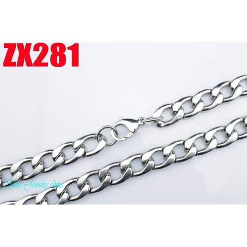 Wholesale - big punk 15mm 316L stainless steel necklace TK Figaro chain fashion Jewelry man male necklace chains 10pcs ZX281