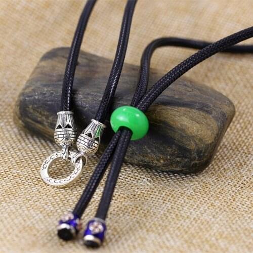 Character of silver products The new paragraphs with men and women fashion exquisite TieLong raw rope S925