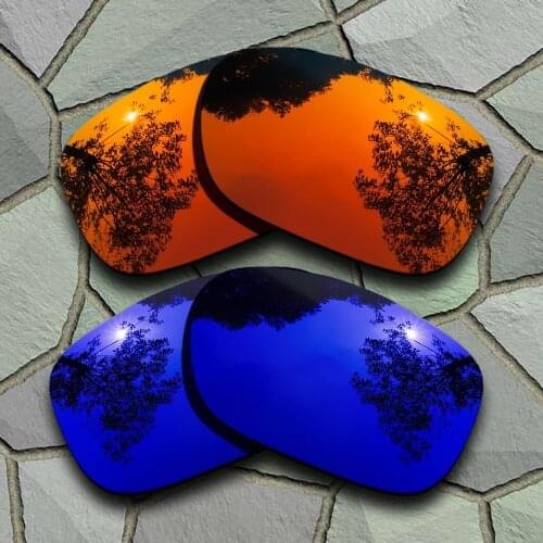 Red Orange&Violet Blue Sunglasses Polarized Replacement Lenses for Oakley Twoface