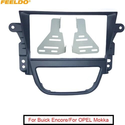 FEELDO 2DIN Car Refitting Radio Fascia Frame for Opel Mokka Stereo Dash PanelFrame Mount Installation Kit Adapter #AM5224