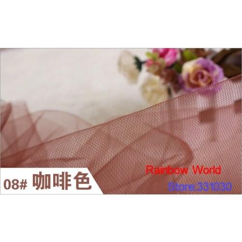 5 meter medium hardness brown mesh cloth fabric for DIY wedding veil children dress headwear material