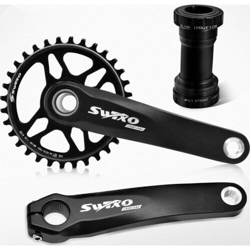 Bicycle Crank MTB Bicycle Bottom Bracket Mountain Bike Crankset 170MM Crank Arms For Bicycle 32T 34T 36T 38T MTB Crankset