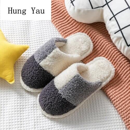 Women Men Slippers Flips Flops Winter Warm Shoes Woman Fashion Platform Home Slides Non-slip Couple Flats Indoor Comfortable