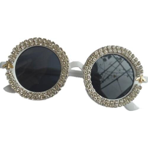 Handmade sunglasses small round sunglasses for women and men diamond sunglasses UV400 unique sunglasses sunglasses