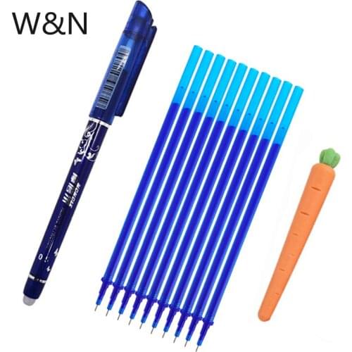 12Pcs/lot Erasable Pen Refill Rod 0.5mm Blue/Black Gel Pen Refills Set for School Office Writing Supplies Exam Spare Stationery