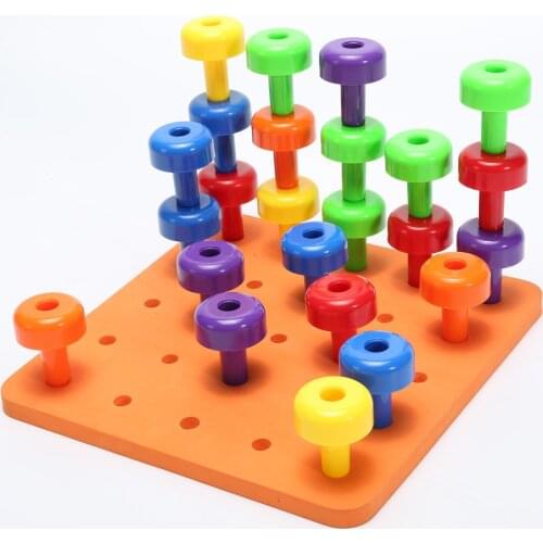 Building Block Brick Toys For Kids 30PCS Peg Board Set Montessori Therapy Fine Motor Toy for Toddlers Pegboard Educational toys