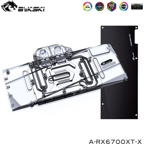 Bykski GPU Water Block For AMD Founders,Sapphire,XFX RX6700XT Video Card Cooler ASROCK AMD RX6700XT Challenger,A-RX6700XT-X