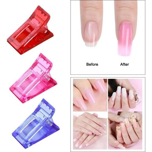 10pcs Acrylic Nail Tips Clip Finger for Quick Building Gel Extension Nail Art Manicure Nails Mold Holder DIY Nail Accessories