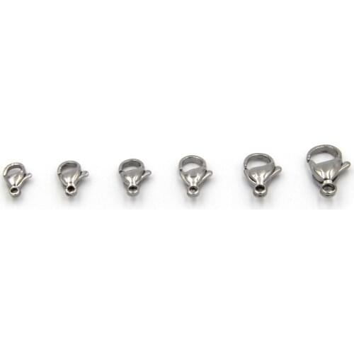 10pcs/Set Stainless Lobster Claw,Silver Lobster Clasp,Necklace Clasp Clip