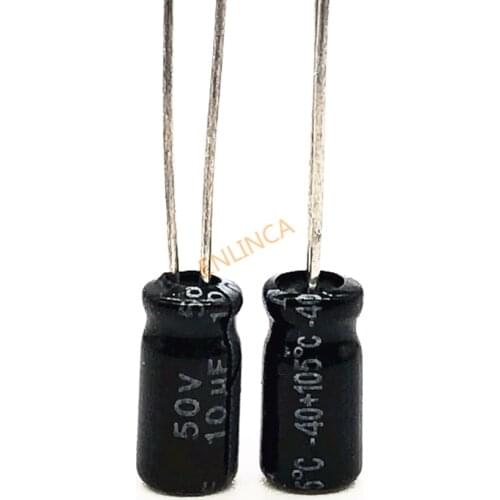 30pcs/lot 50V 10UF 4*7mm aluminum electrolytic capacitor 10uf 50v 20