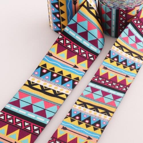 38mm 50mm Webbing 3 Yards Soft Belt Polyester Ribbon Lanyard Webbing Bag Purse Pattern Webbing Woven Bag Strap