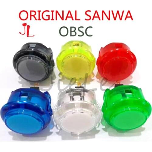 8pcs/lot Original Sanwa Button OBSC-30 Push Buttons for Arcade DIY Cabinet Parts PS4 Game 24MM Push Button HORI Street Fight 5