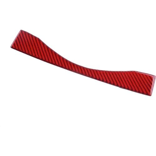 Car Multimedia Navigation Button Under Frame Cover Trim Red Carbon Fiber Fit For Nissan 370Z 2009 2010 2011 2012 2013 2014-2020