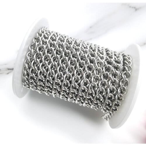 1meter Width 2.5 3 4 5mm Open Link Chain Extended Extension Necklace Chains Tail Extender Chain For DIY Jewelry Making Supplies