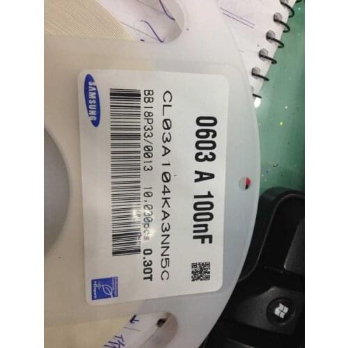 CL03A104KA3NNNC CAP CER 0.1UF 25V X5R 0201 0.1µF ±10% 25V Ceramic Capacitor X5R 0201 (0603 Metric)