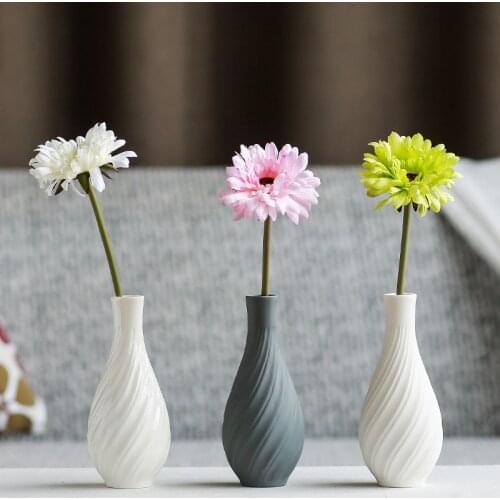 18cm Flower Pots Ceramic Flower Vase Minimalism Style for Modern Fit for Outdoor Graden Bedroom Kitchen Living Room Office Desk
