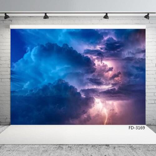 Dark Clouds Flashing Photography Background Vinyl Cloth Photoshoot Backdrop for Children Baby Portrait Photophone Photo Studio