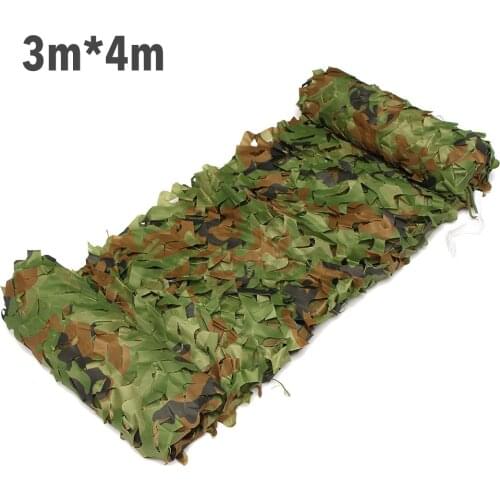Double-sided Privacy Protection Camouflage Mesh 3X4M Woodland Camo Netting Camouflage Net for Camping Forest Landscape 2021 NEW