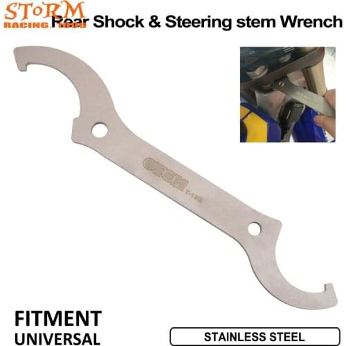 Motorcycle Stainless Steel Rear Shock & Steering Stem Wrench For For KTM SX SXF XCF XCW XCFW EXC EXCF CR XR CRF 125150 200-530