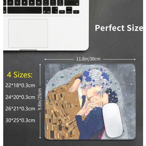 Kiss On Ice Mouse Pad DIY Print Kiss Love Love Wins Ice Skating Figure Skating Art History Parody Humor