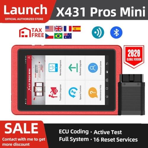 Launch X431 Pros Mini Car Diagnostic Tool Full System X-431 Automotive OBD2 Scanner ECU Coding Analyzer Key Programming