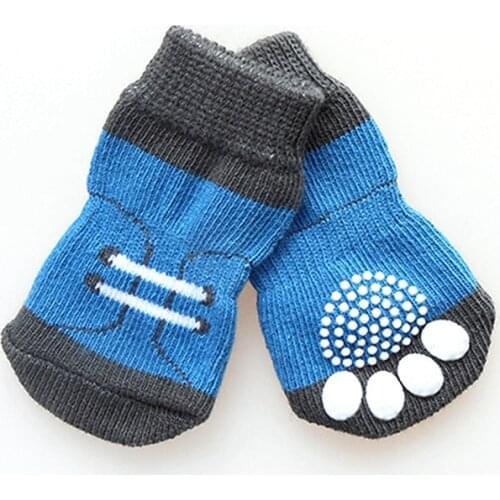 Pet Cute Non-Skid Knitted Cotton Socks For Small And Medium Dogs Puppy Warm Walk With Love Heart