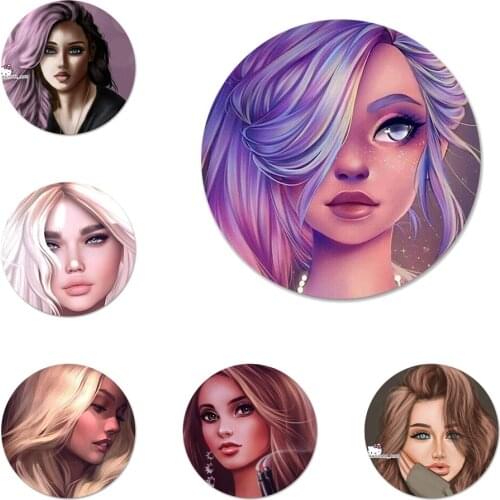 Fashion City Girl Badge Brooch Pin Accessories For Clothes Backpack Decoration gift