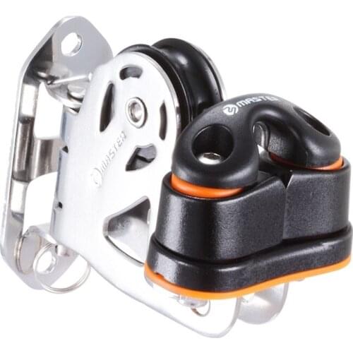 Marine Boat Yacht Sailboat Dinghy 29mm 1 1/8 Inch Deluxe Swivel-Exit Fairlead AL Cleat Block Small Boat Block Master SPB-2910FAC