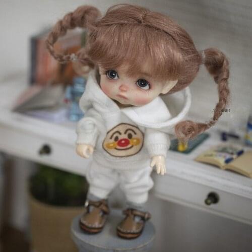 1/8 BJD Wig Super Doll Wig Cute Lovely Mohair With Two Braid For BJD Doll Hair Wig