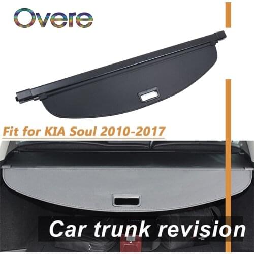 Overe 1Set Car Rear Trunk Cargo Cover For Kia Soul 2010 2011 2012 2013 2014 2015 2016 2017 Security Shield Shade Accessories