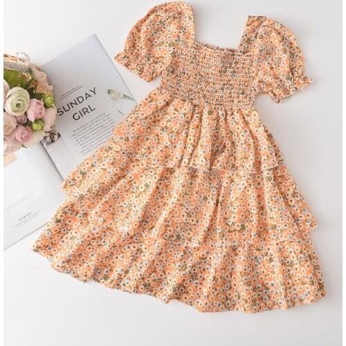Girls Dress Girls Clothes Girls Toddler Girls Chiffon Princess Dresses for New Summer Children Clothing Beach Kids Dresses 2-6T