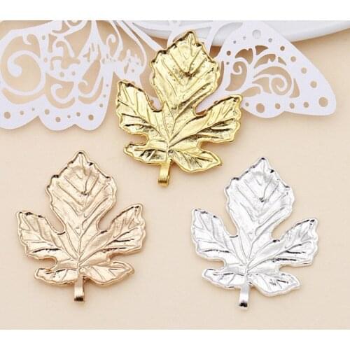 10pcs/lot Fashion 29x35mm Big Maple Leaf Charms Pendants High Quality Diy Hand Made DIY For Jewelry Making Accessories Supplies