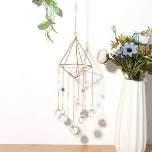 Hanging Crystal Suncatcher with Crystal Ball Prism Rainbow Maker Sun Butterfly Decor for Garden Outdoor Home Kids Room Window